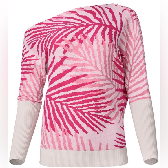 VENUS Palm Print Off-Shoulder Sweater - Small - NWOT - Picture 2 of 7